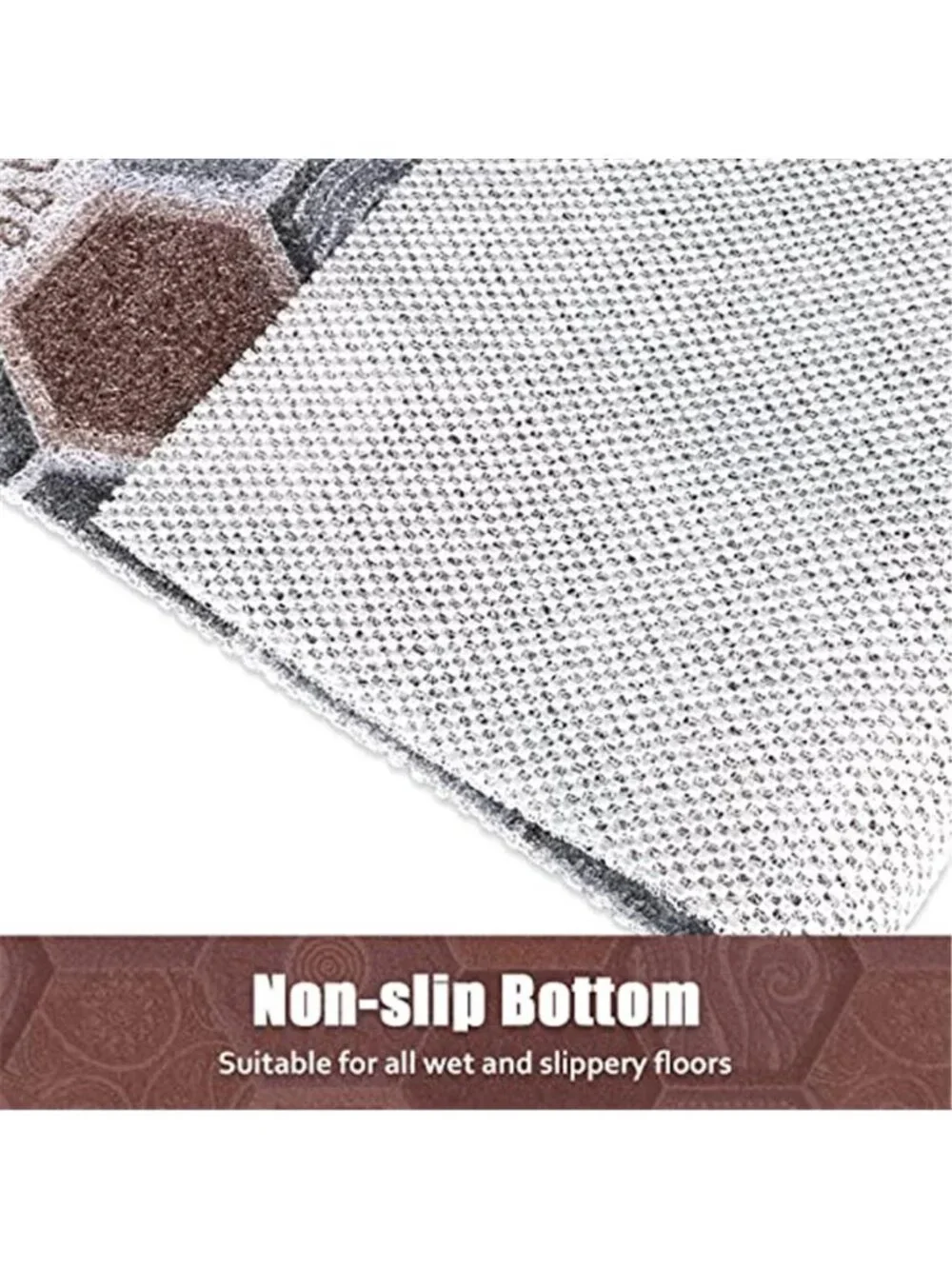 Non Slip Shower Mat 24x24 Square PVC Bath Mat Quick Dry Drainage Bathroom Floor